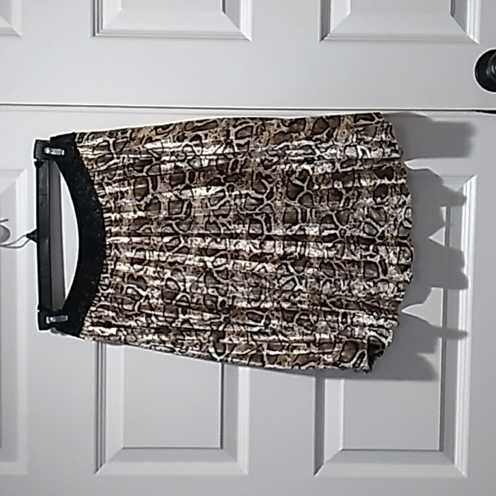 Boohoo snakeskin print skirt